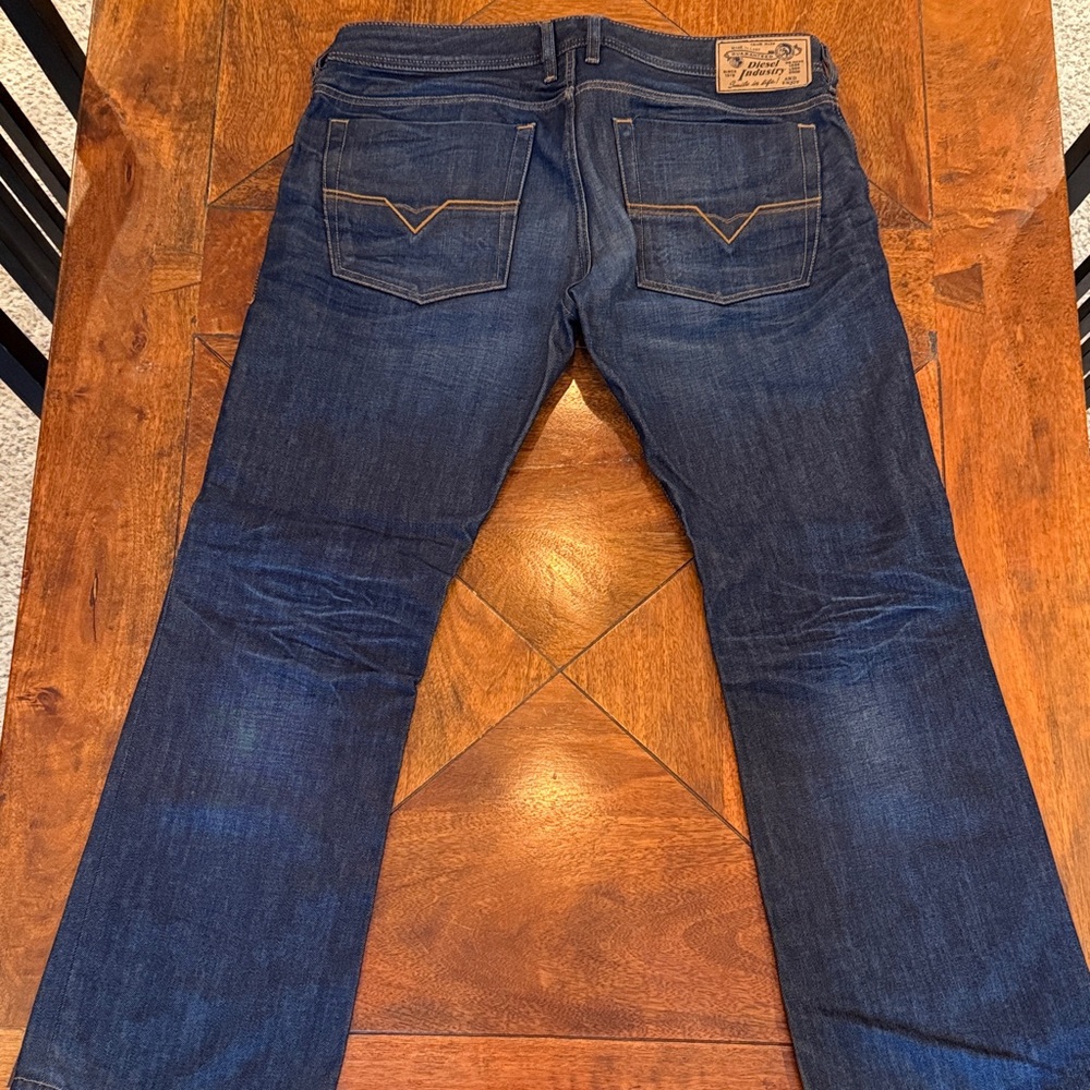Diesel Dark Blue Bootcut Jeans for Men